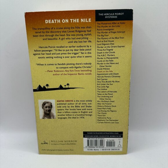 Death on the Nile Agatha Christie Paperback The Queen of Mystery - Picture 3 of 5